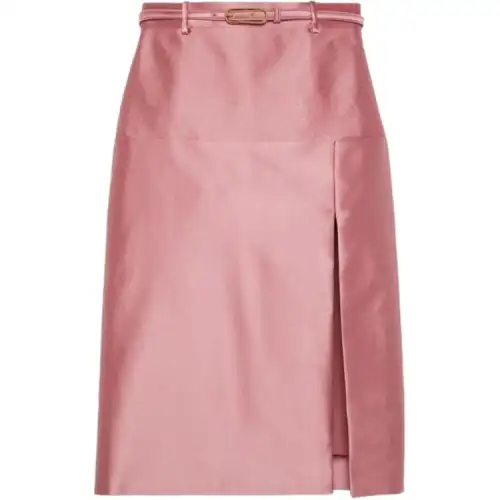 【Previous Season】duchesse silk side-slit skirt