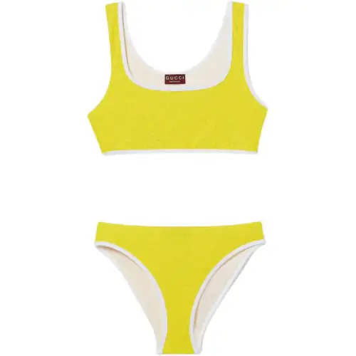 GUCCI Logo Monogram Two Piece Bikini Suit