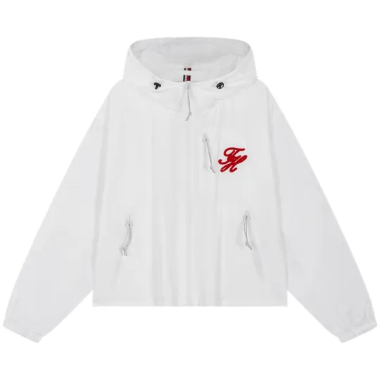Tommy Hilfiger модная повседневная повседневная куртка в спортивном стиле с цветочной вышивкой и цветочной вышивкой, азиатская версия, куртка с капюшоном, женский стиль