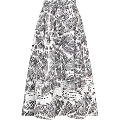 DIOR Casual Long Skirt Women's Black