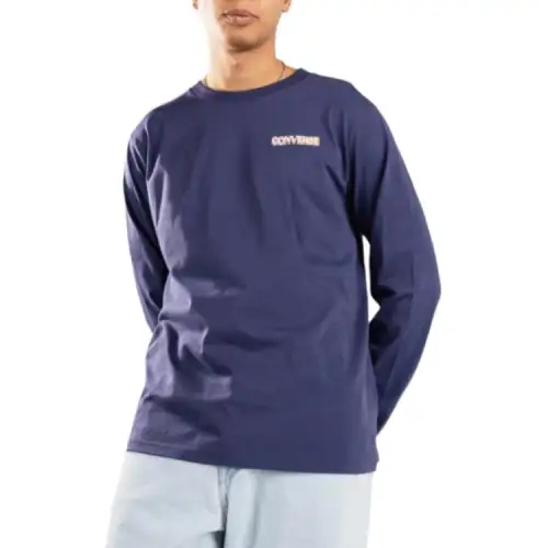 Converse T Shirts Men's Blue Crew Neck
