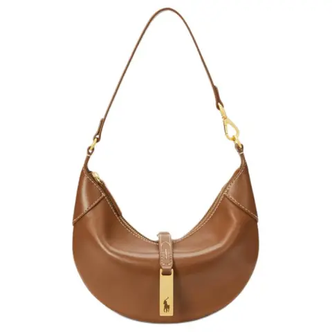 Polo Ralph Lauren Polo ID Cow Leather Shoulder Bag Mini Women's Brown