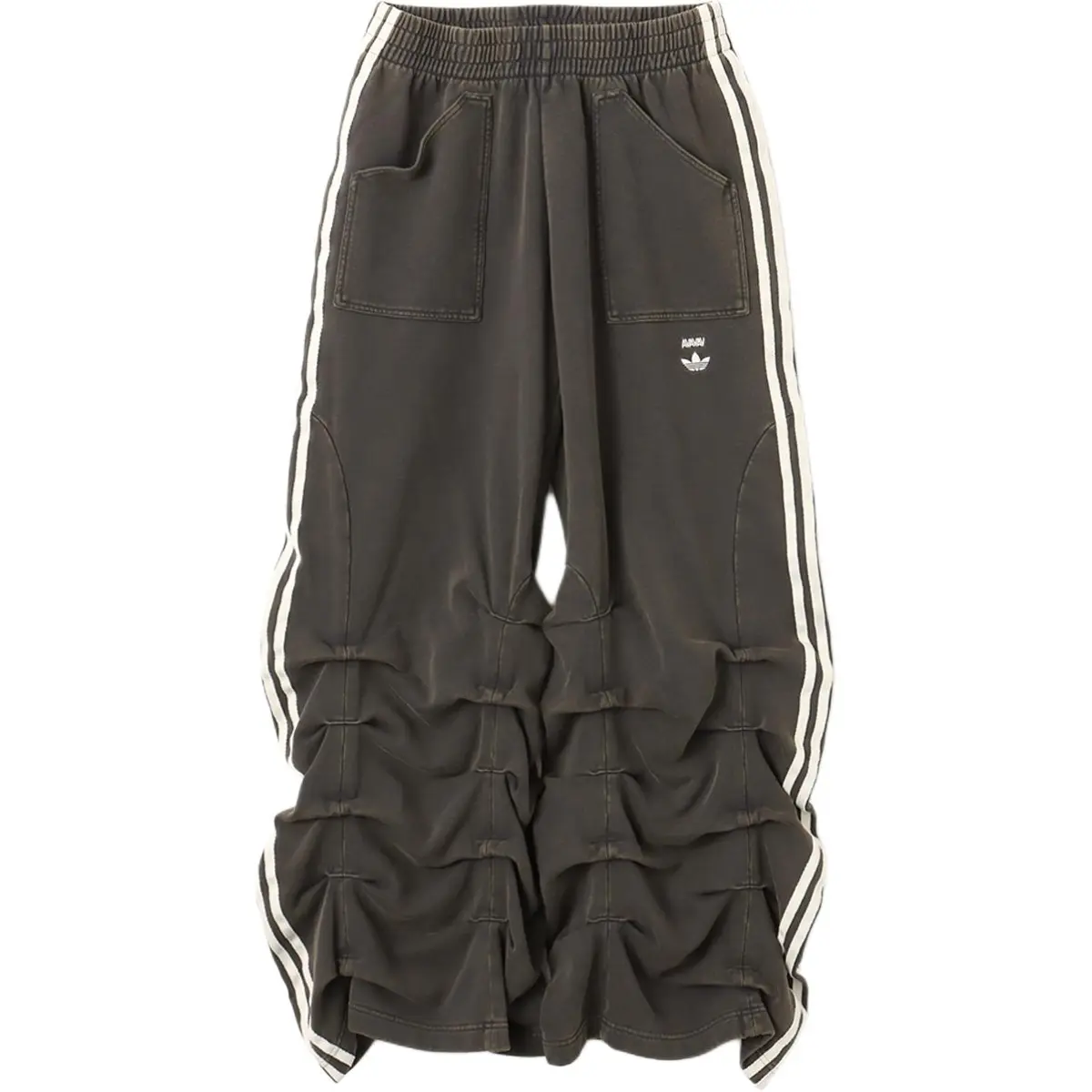 Adidas Originals x AVAVAV Ruched Casual Pants Unisex Dark Gray