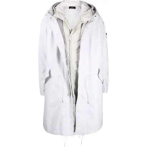 STONE ISLAND Parka Coat Men's White