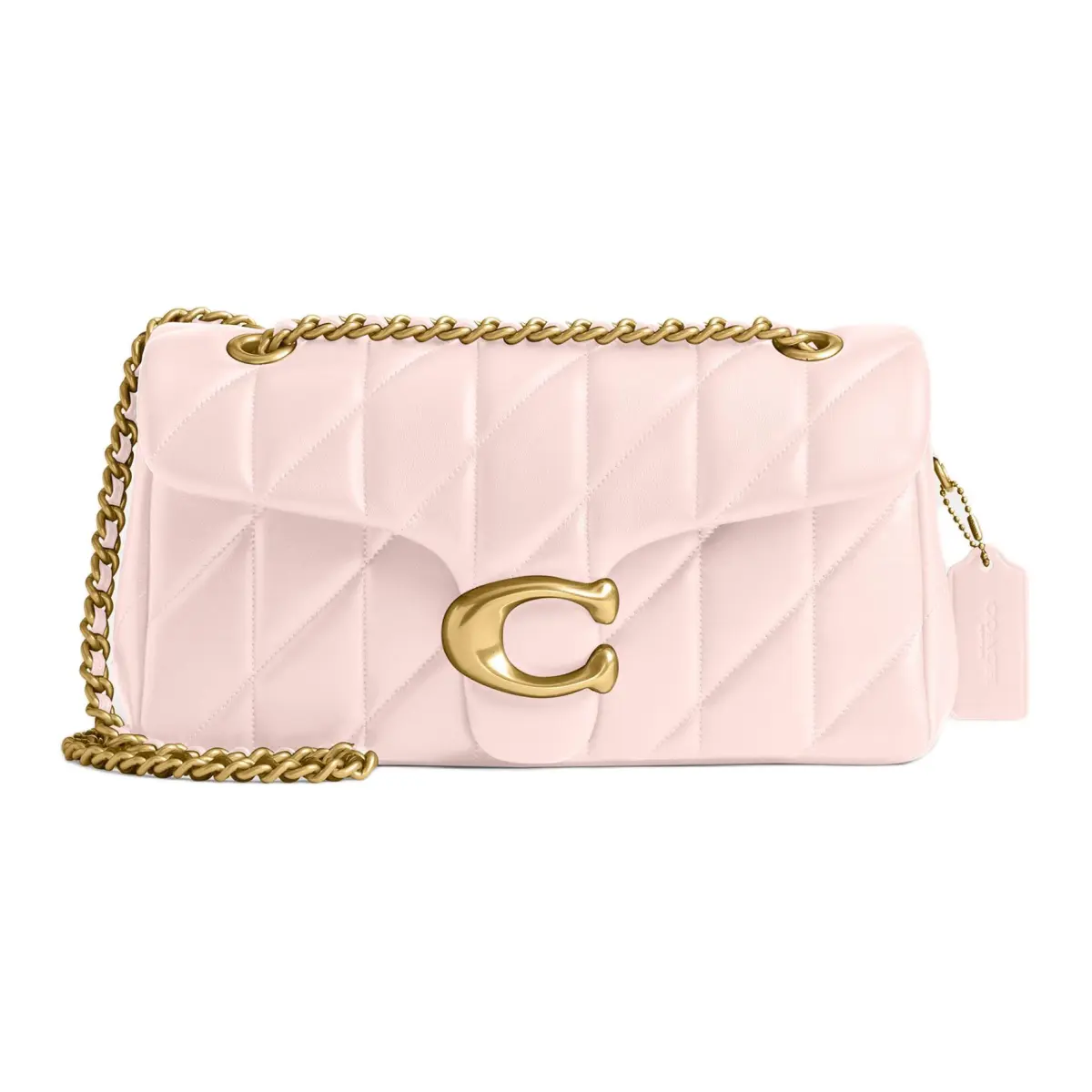 COACH Tabby Leather One Shoulder Crossbody Bags Medium Women's Pink