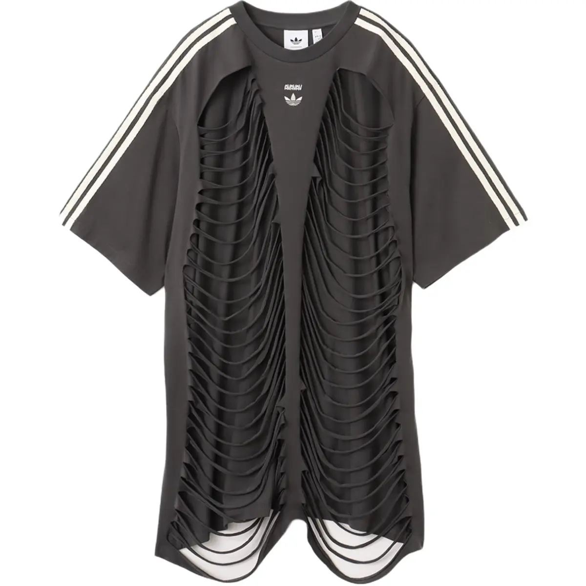 Adidas Originals x Avavav SS25 CUT OUT T Shirt Unisex Dark Gray