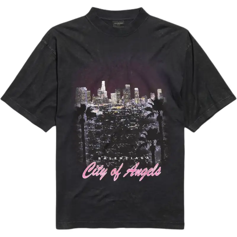 Balenciaga City Of Angels Faded T Shirt