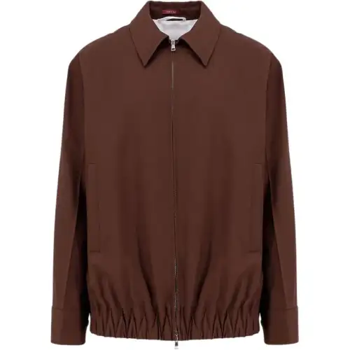 GUCCI Embossed Twill Zip Up Jacket