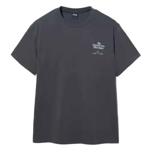 FILA T Shirt Unisex Charcoal Gray