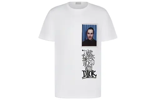 DIOR Quarterly New Products T Shirts Unisex White Crew Neck Moderate Straight Fit