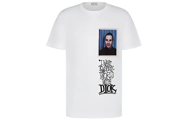 DIOR Quarterly New Products T Shirts Unisex White Crew Neck Moderate Straight Fit