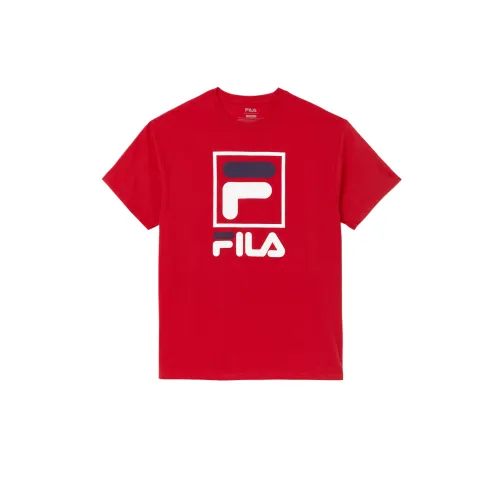 FILA T Shirts Men's Red Crew Neck Moderate