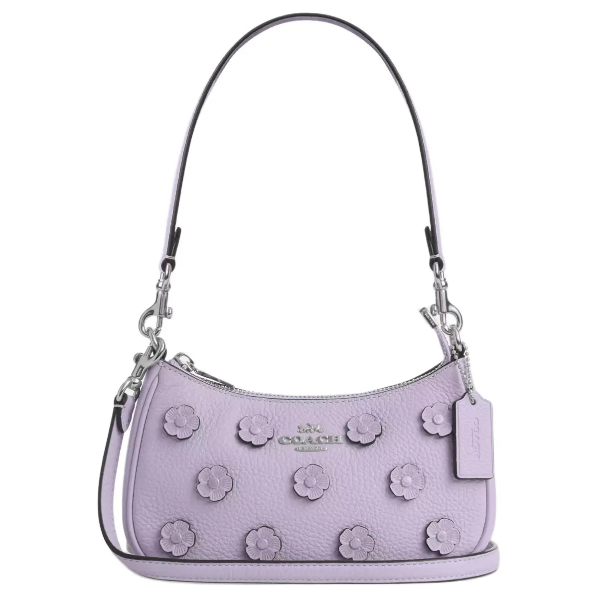 COACH Teri Pebble Leather Crossbody Bag, Shoulder Bag Small Women's Purple