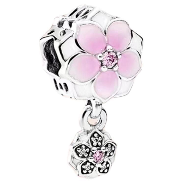Pandora Pandora, genuine design fuchsia accessory, orchid, silver 925 sample