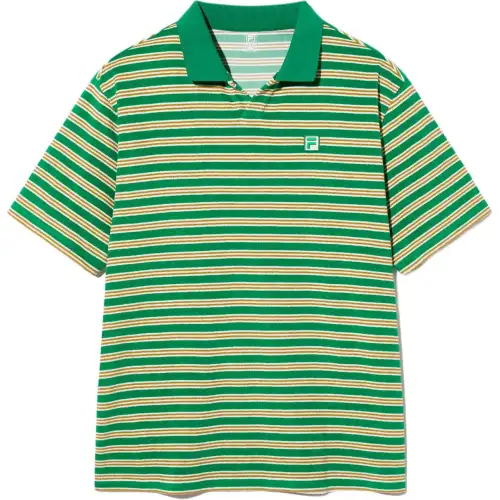 FILA Polo Shirts Unisex Green Polo Collar Moderate Other