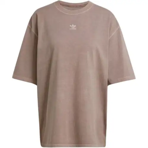 Adidas Originals Drop Shoulder Sleeve T Shirt Women's Shadow Trace Brown