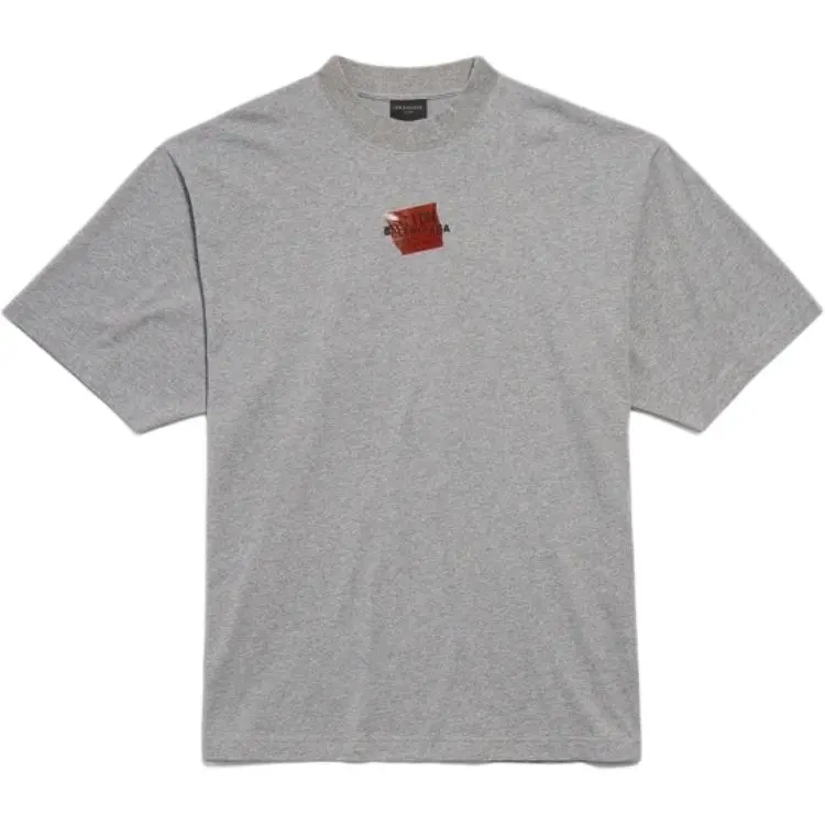 Balenciaga Logo Taped Medium Fit T Shirt