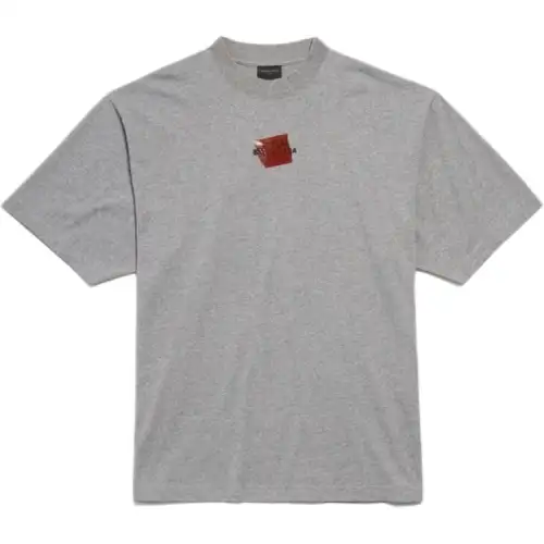 Balenciaga Logo Taped Medium Fit T Shirt