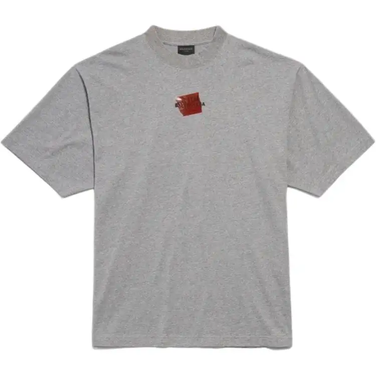 Balenciaga Logo Taped Medium Fit T Shirt