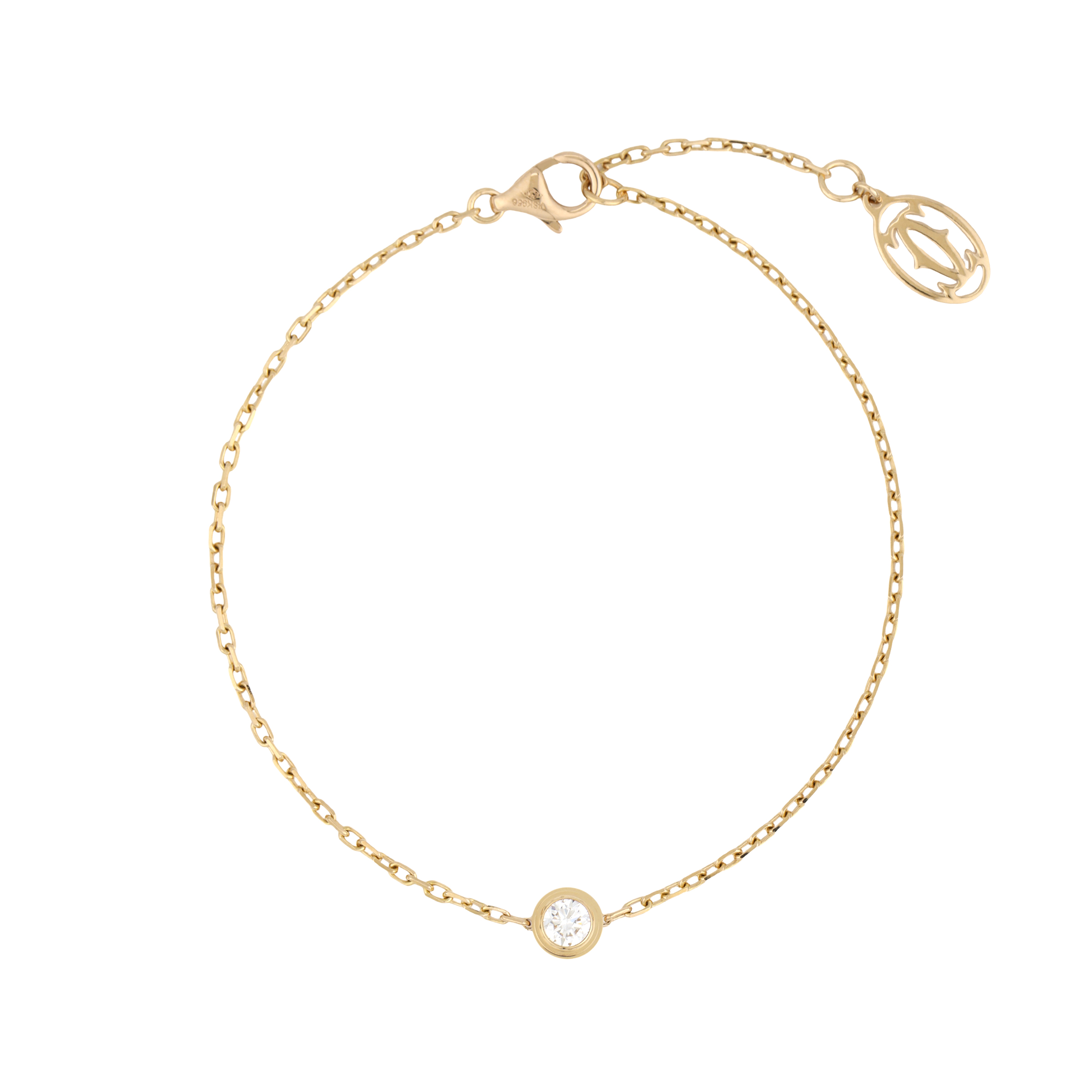 Женский браслет Cartier Diamants Légers (золотой)