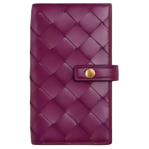 Bottega Veneta Lambskin With Calfskin Key Pouch Unisex Cinnabar