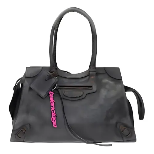 Balenciaga Leather Handbag Women's Gray