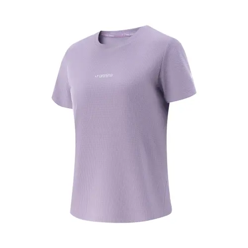 Li Ning Running Collection T Shirt Women's Navigation Trail Purple