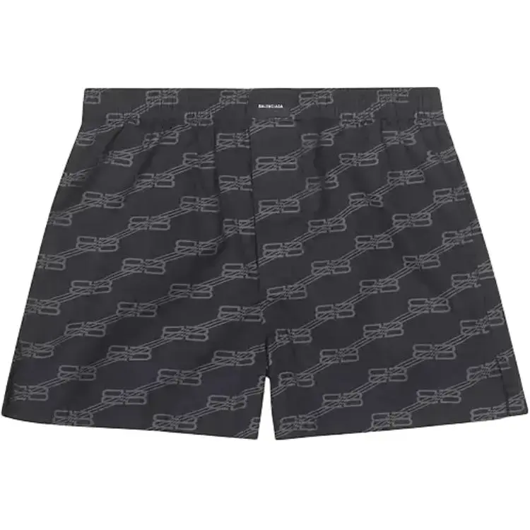Balenciaga SS25 Casual Shorts Regular Fit Women's Black Gray