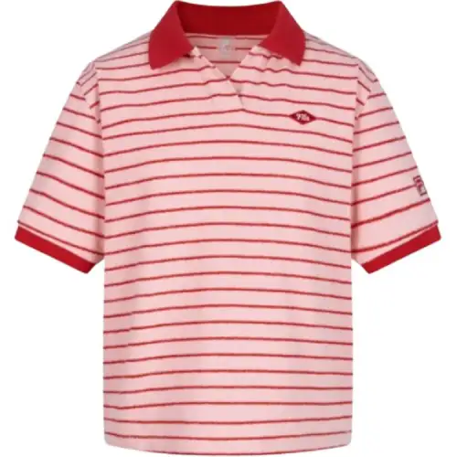 FILA Polo Shirts Women's Pink Polo Collar Moderate Other