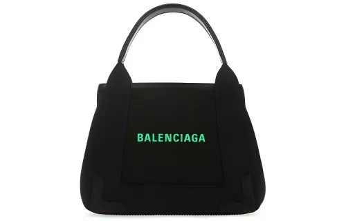 Balenciaga Cow Leather Canvas Bag Mini Unisex Black