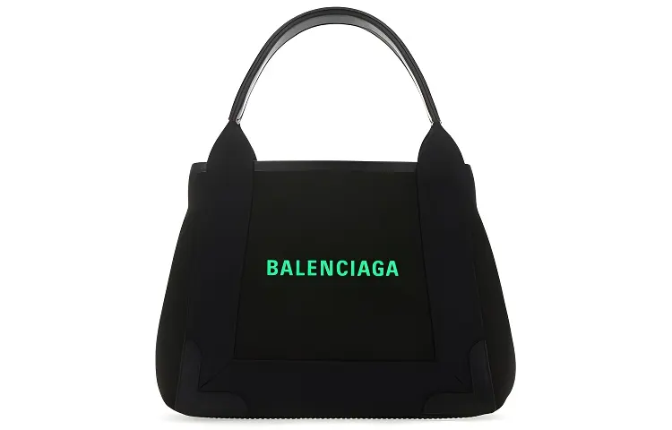 Balenciaga Cow Leather Canvas Bag Mini Unisex Black