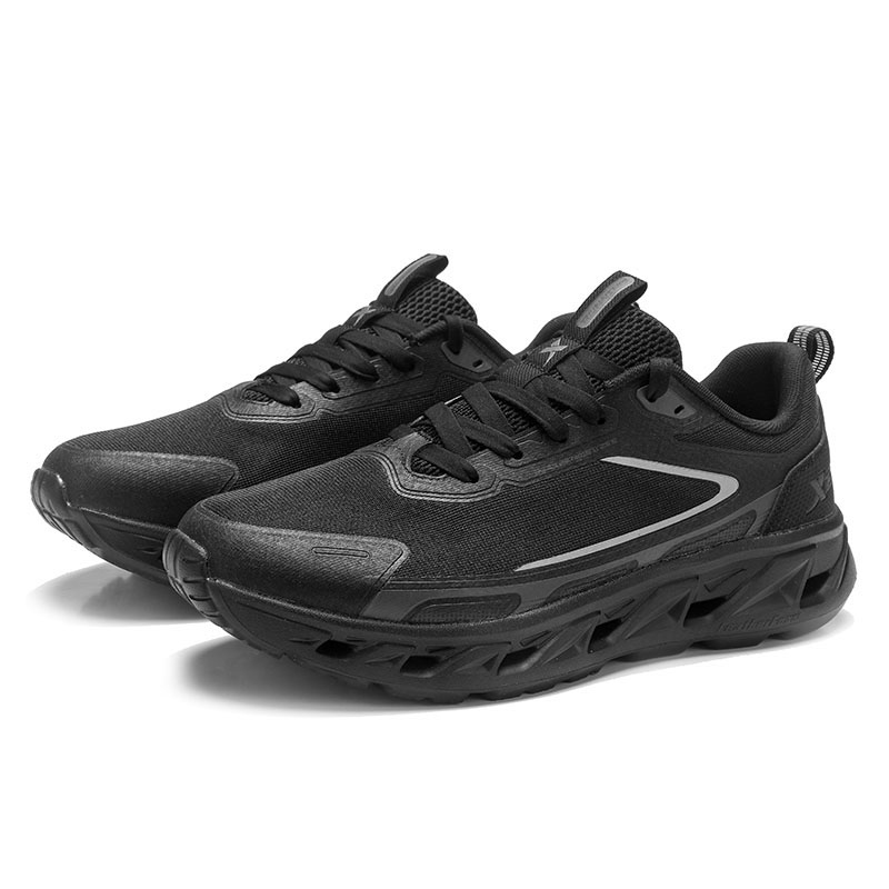 XTEP Slip Resistant Abrasion Resistant Low top Outdoor Shoes Men’s Charcoal Gray