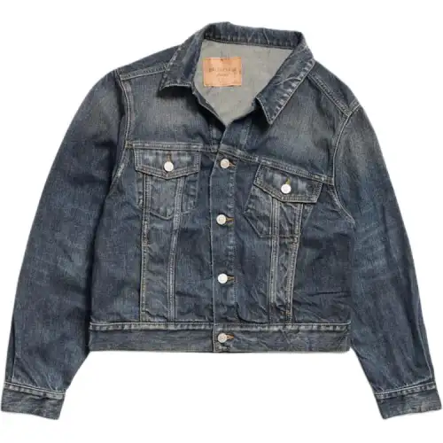 Balenciaga off-shoulder denim jacket