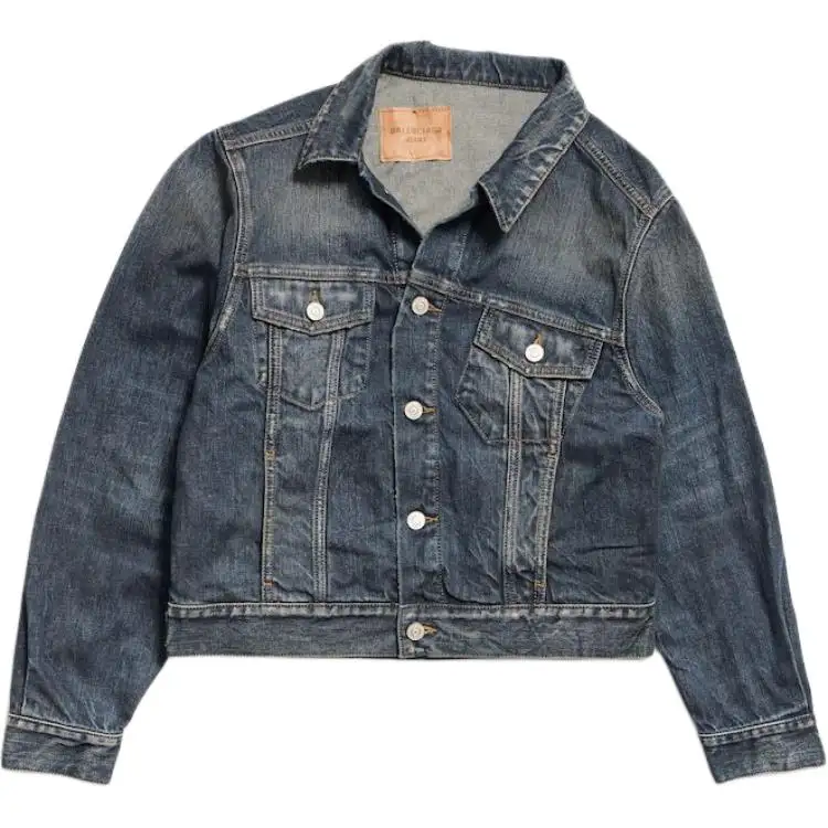 Balenciaga off-shoulder denim jacket