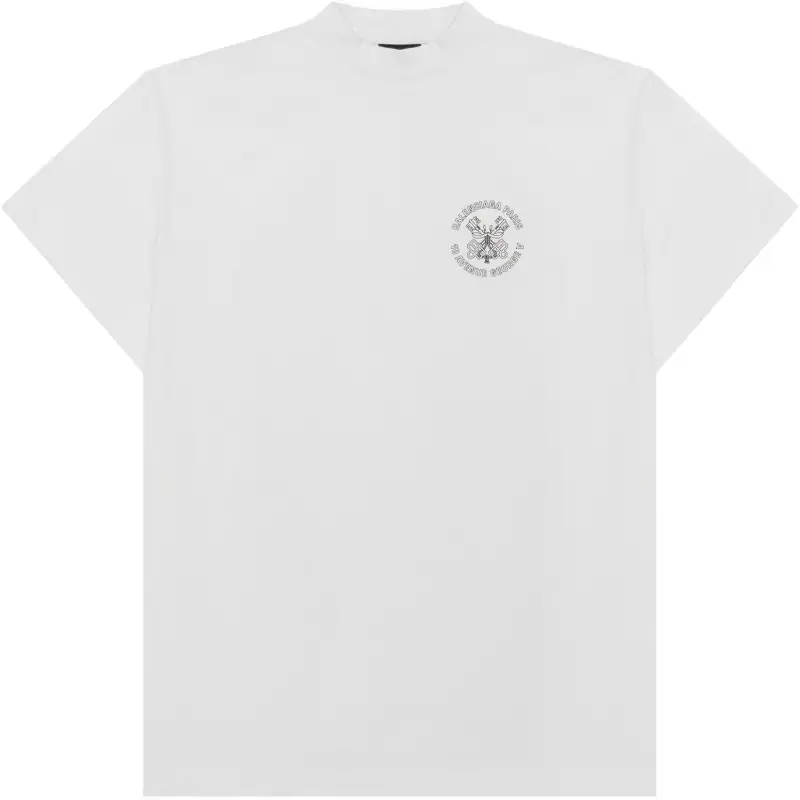 Balenciaga Logo Printed Crewneck T Shirt