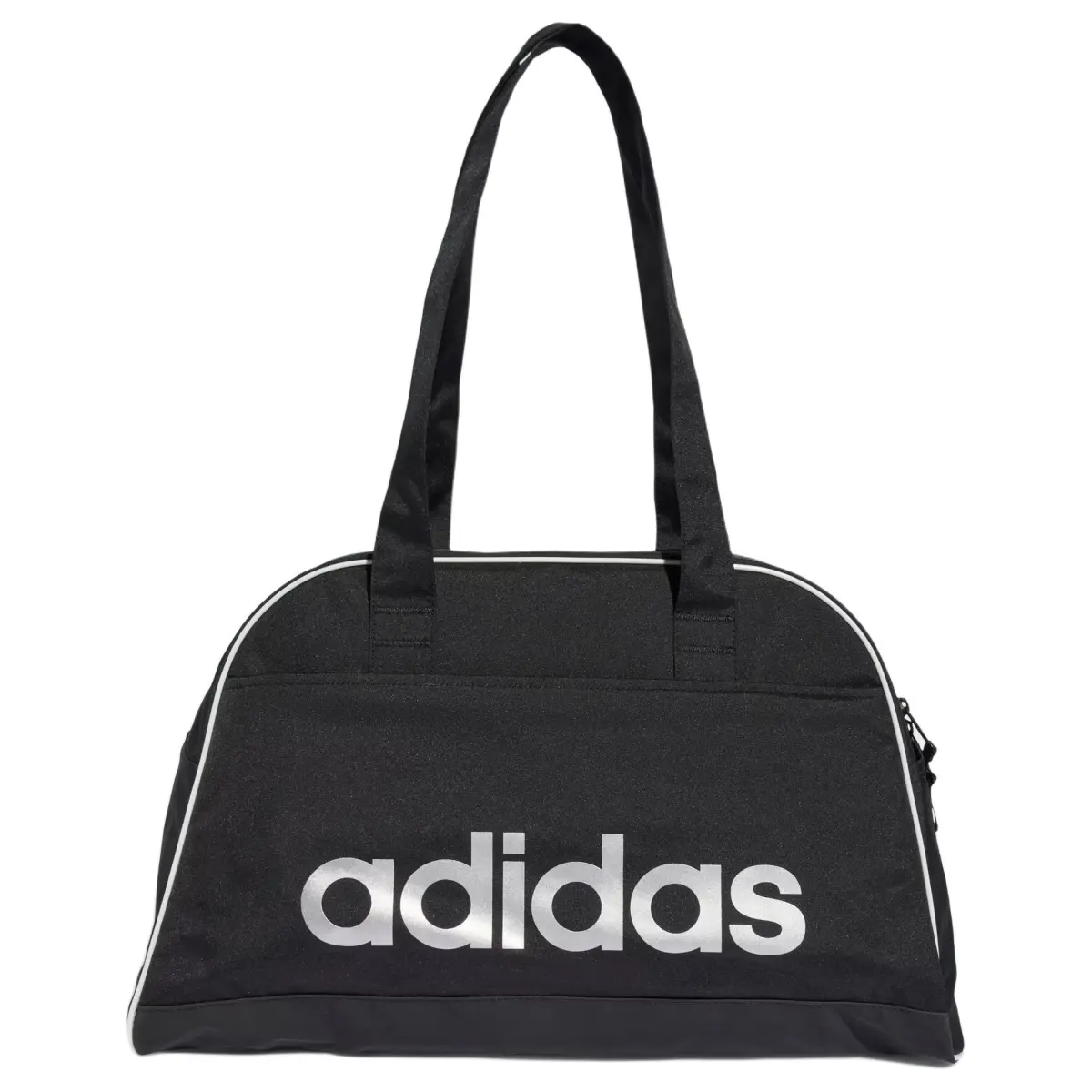 Adidas Polyester Handbag Unisex Black & Silver Metallic