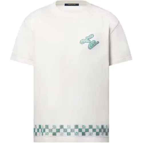 Lv Embellished Short Sleeved Crewneck