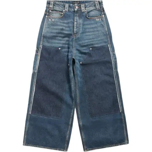 Balenciaga Jeans Loose Fit Men's Blue