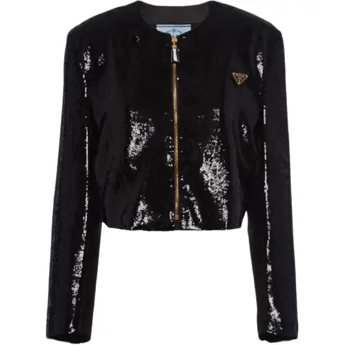 PRADA Sequin embellished Cropped Jacket