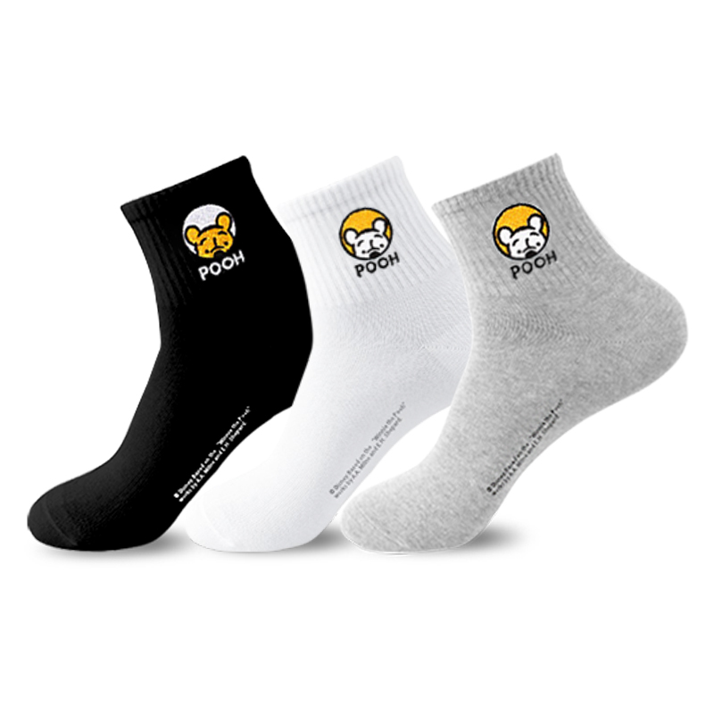 Disney Winnie The Pooh Crew Socks Men’s Shopping Bag 3 Pack