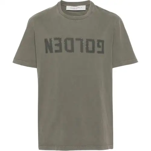 Golden Goose Deluxe Brand Logo Printed Crewneck T Shirt