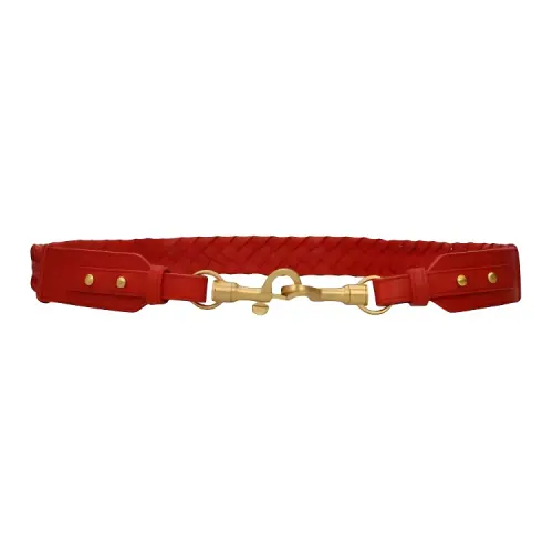 Bottega Veneta Bottega Veneta Luggage Collection Metal Accessories Leather Bag Straps Women's Red