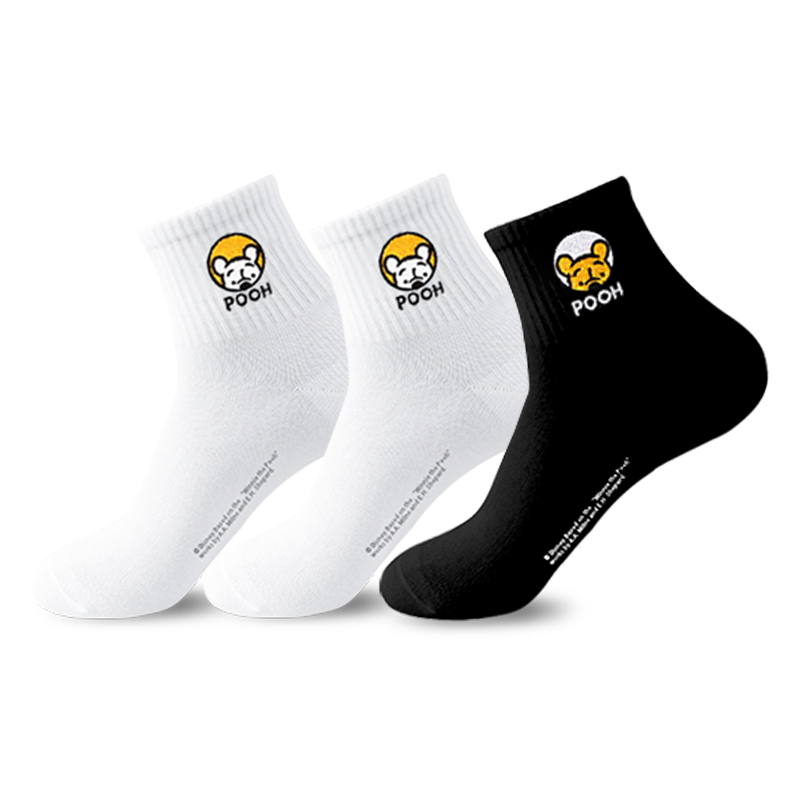 Disney Winnie The Pooh Crew Socks Men’s Shopping Bag 3 Pack