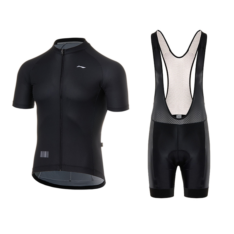 Li Ning, windproof windbreaker, trench coat with a round collar, bike, road jersey, suspenders, shorts, trousers, set for cycling for men and women, high waist