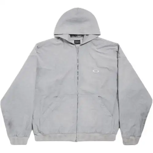 Balenciaga Loop Sports Icon Embroidered Zipped Hoodie