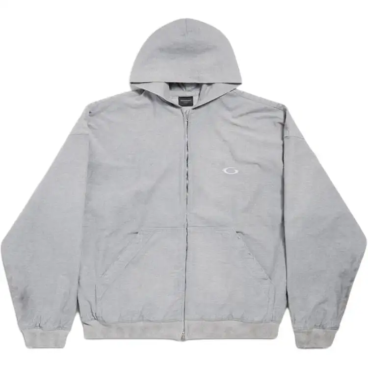 Balenciaga Loop Sports Icon Embroidered Zipped Hoodie