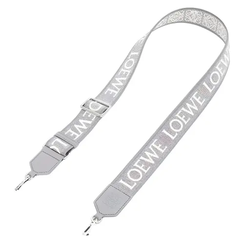 LOEWE Anagram Jacquard Fabric With Cow Leather Bag Straps Women's Silver