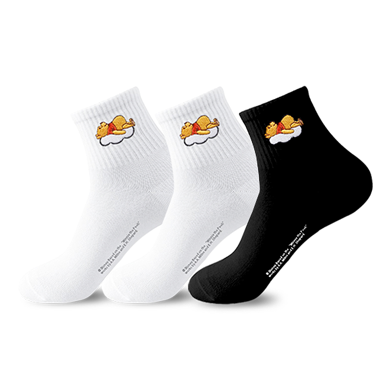 Disney Winnie The Pooh Crew Socks Men’s Shopping Bag 3 Pack