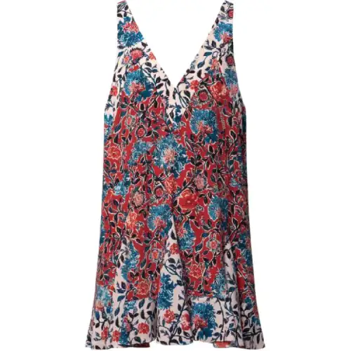 Lv Floral Vine Godet Dress