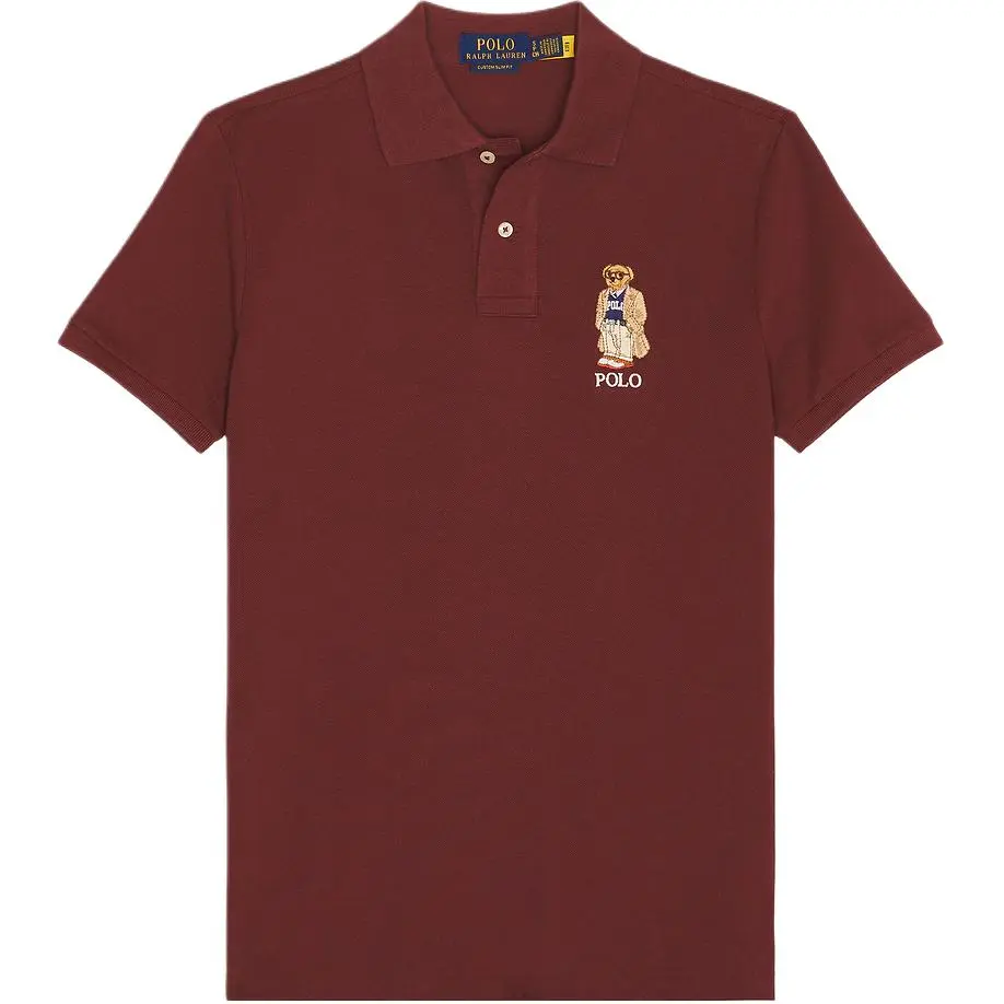 Polo Ralph Lauren Polo Bear Polo Shirt Custom Slim Fit Men's Red